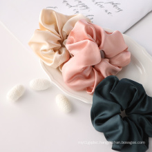 Wholesale luxury custom mulberry silk hair scrunchies large hair ties for women